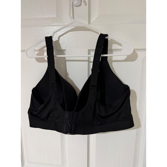 Cacique 46DDD Black Full Coverage Lace Trim Underwire Bra Plus - Picture 3 of 4